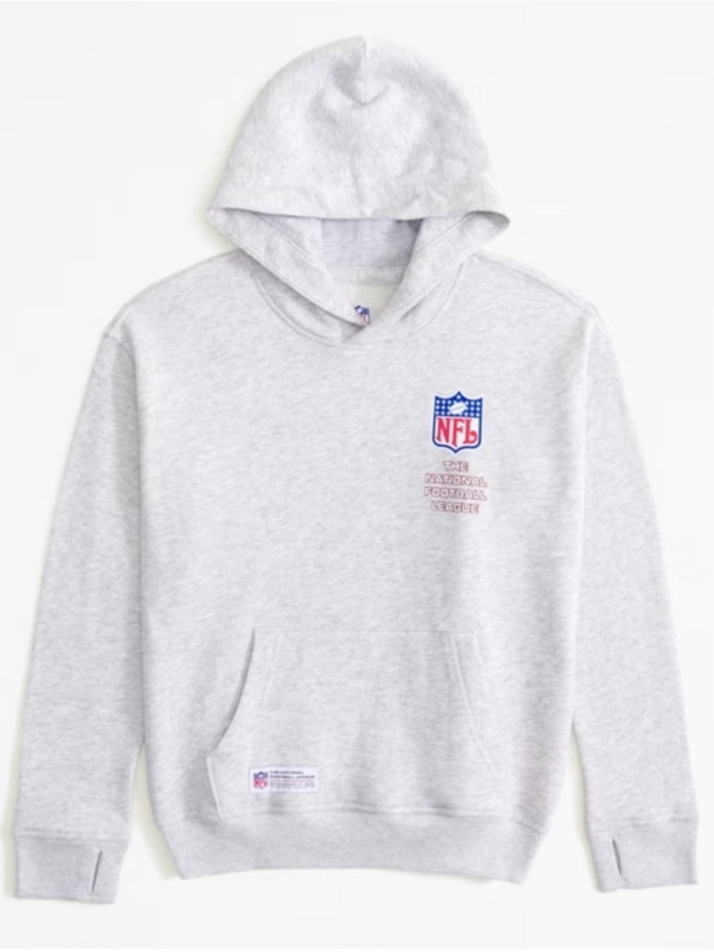 Abercrombie Kids NFL Gray Hooded Pullover Sweatshirt Like New - size 13/14